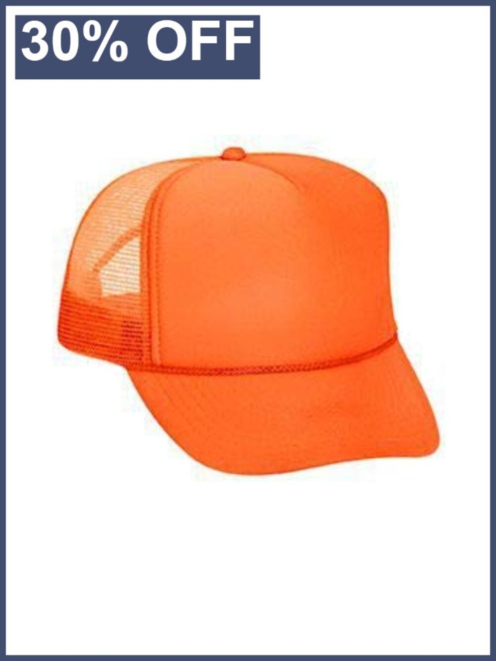 OTTO Neon Polyester Foam Front 5 Panel High Crown Mesh Back Trucker Hat